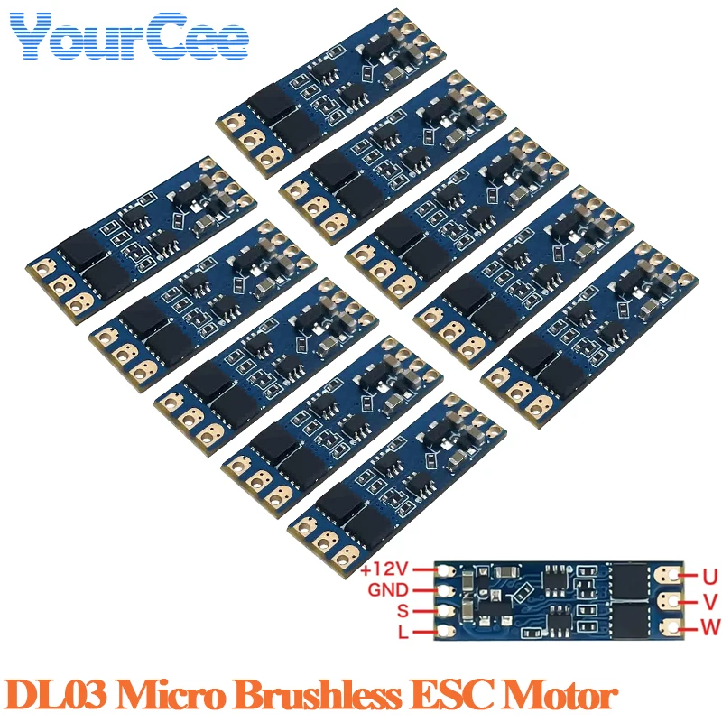 10pcs/1pc DL03 8A Micro RC Board ESC Controller Motor Governor ESC Module 0.9mS~2mS for 1104 1106 1306 Brushless Motor