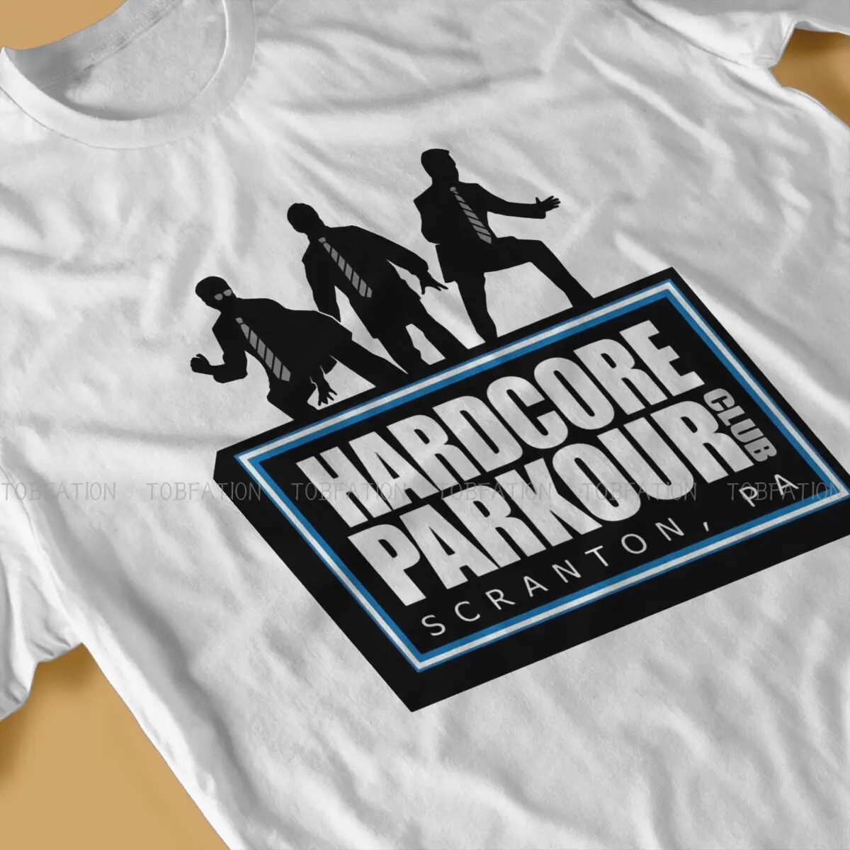 HARDCORE PARKOUR CLUB  The Office TV Show T Shirt Vintage Punk Large O-Neck TShirt Top sell  Harajuku Men\'s Tops