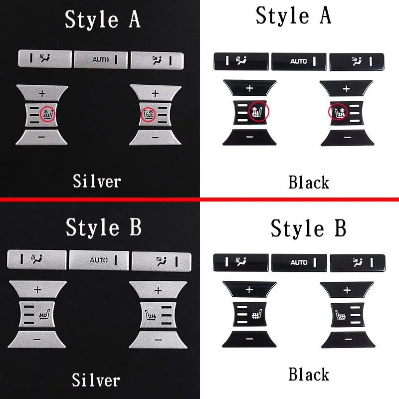 For Land Rover Range Rover Vogue L405 2013-17 Aluminum Alloy Black Car Rear Air Conditioning Button Trim Sticker Car Accessories