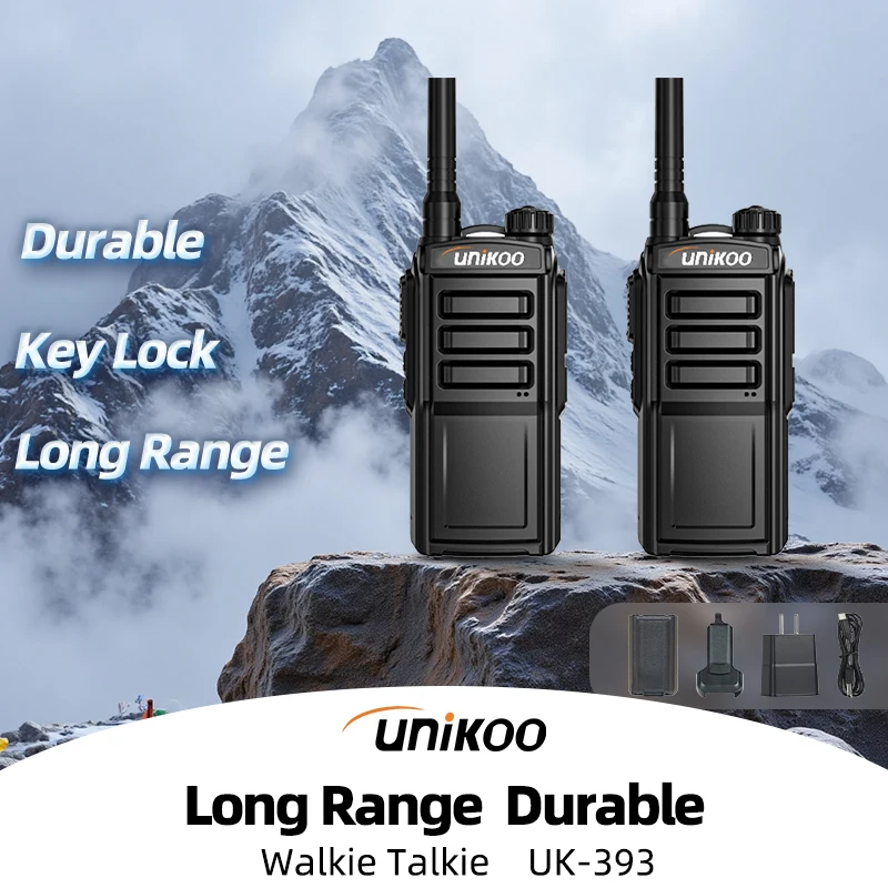 

Unikoo UK393 Walkie Talkie 16 Channels Professional License-free PMR446 FRS Portable 2 PCS Communication Set Two Way Radios