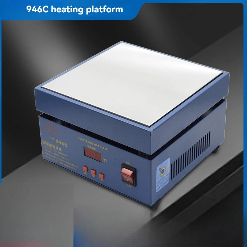 946C Metal Constant-Temp Preheating Platform, Adjustable Heating Station For Mobile Screen Separation & LED Bead Bonding Repair