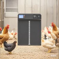 Automatic door for chicken coop, battery fed duck door, with manual control timer and LED screen