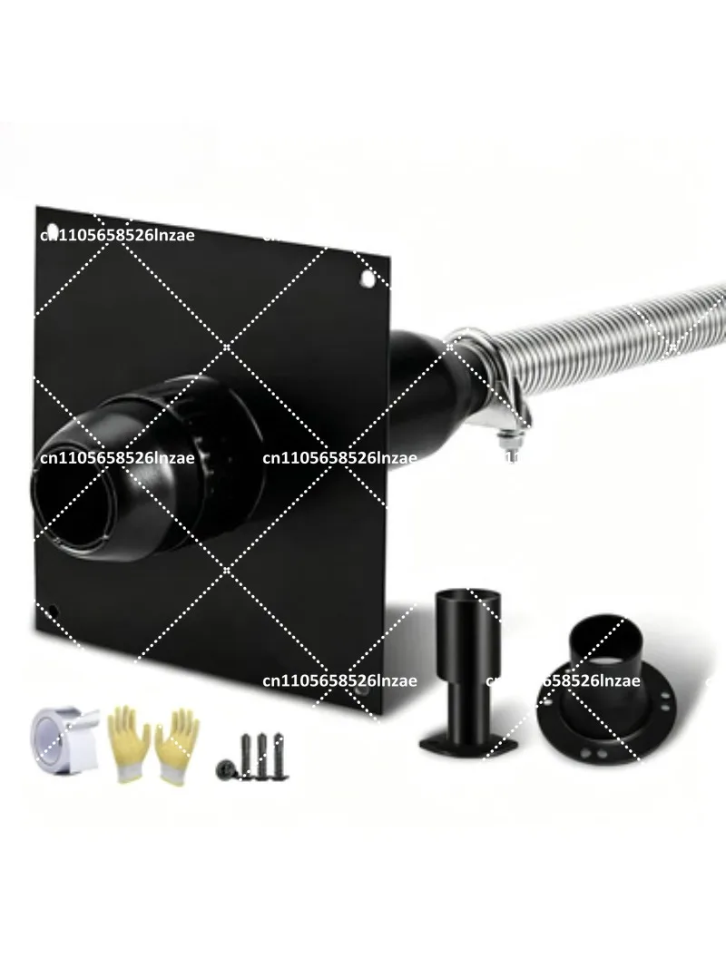 Generator Exhaust Muffler Kit with Thermal Insulation Wall Mount Plate for Safe Gas Discharge