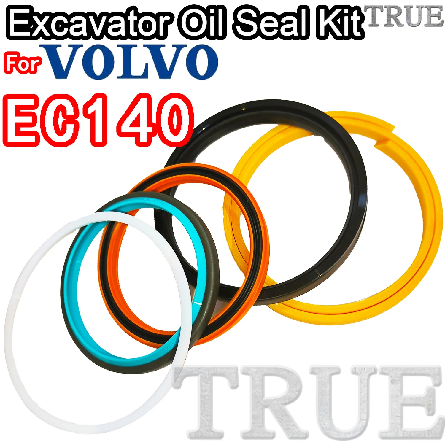 

For EC140 VOLVO Oil Seal Excavator Repair Kit Parts MOTOR Piston Rod Shaft Replacement Dust Bushing FKM High Quality Control