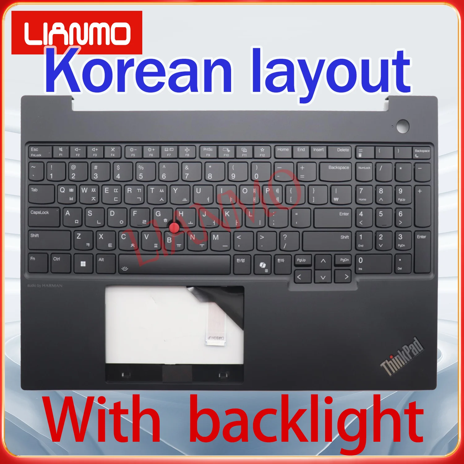 Italian/Korean/Latin Spanish/Norwegian/Nordic/Portuguese/Russian/US Layout for Lenovo ThinkPad E16 G2 C-shell Backlight Keyboard