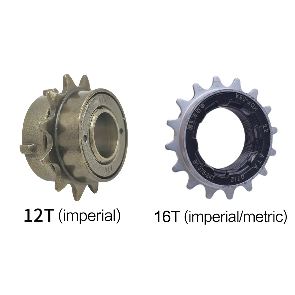 12/16T Single Speed Flywheel Fixie Rear Cog imperial/metric Series For BMX Bike Freewheel Ebike Replacemnet Parts