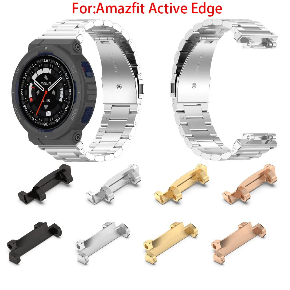 1 Paar Adapter für Amazfit Active Edge Armband Armband Edelstahl Stecker Armband Metall Anschluss adapter