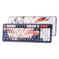 Redragon K686 PRO SE Teclado para juegos RGB con junta inalámbrica de 98 teclas, teclado mecánico de anime de 3 modos con enchufe intercambiable en caliente