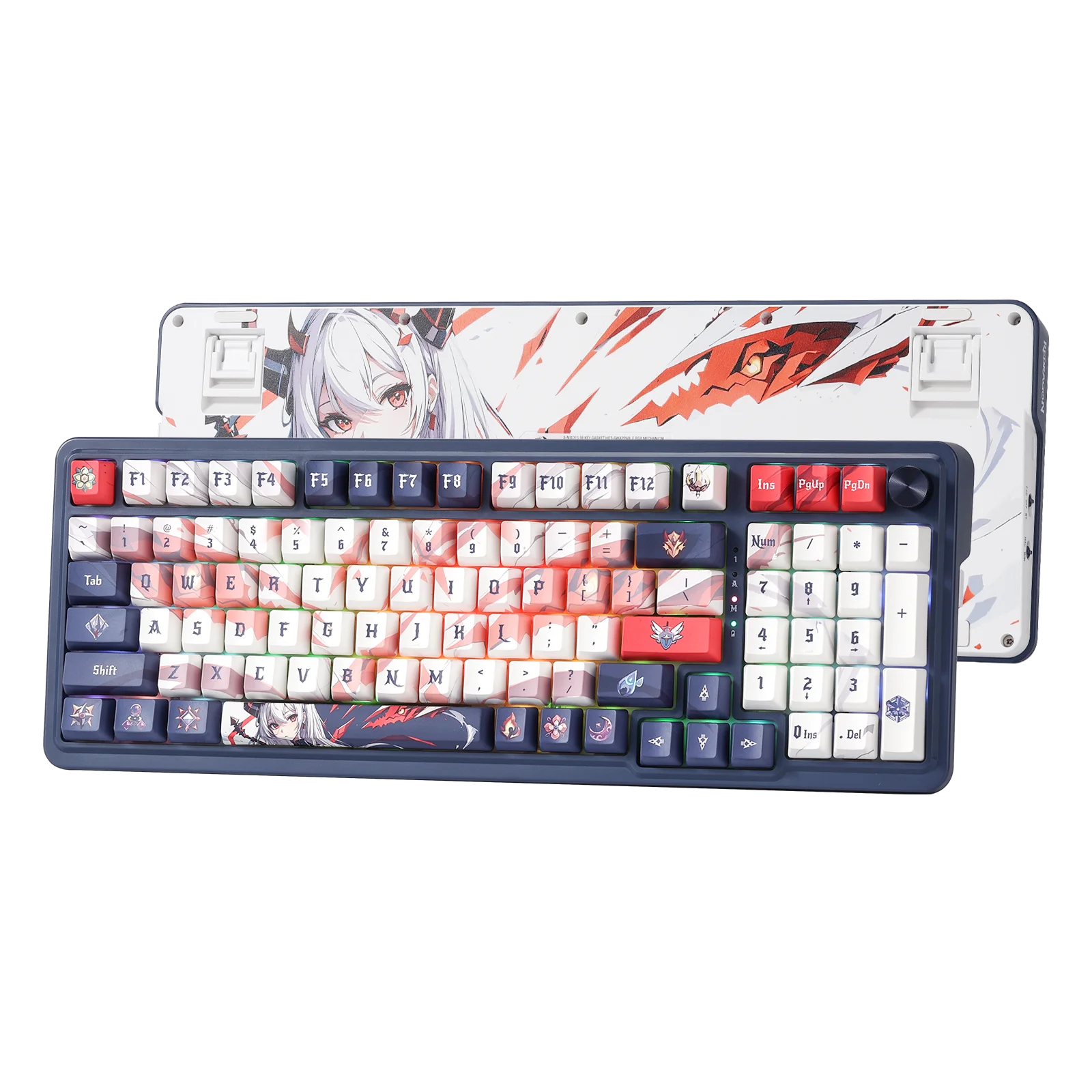 Redragon K686 PRO SE 98 Keys Wireless Gasket RGB Gaming Keyboard, 3-Mode Anime Mechanical Keyboard w/Hot-Swap Socket