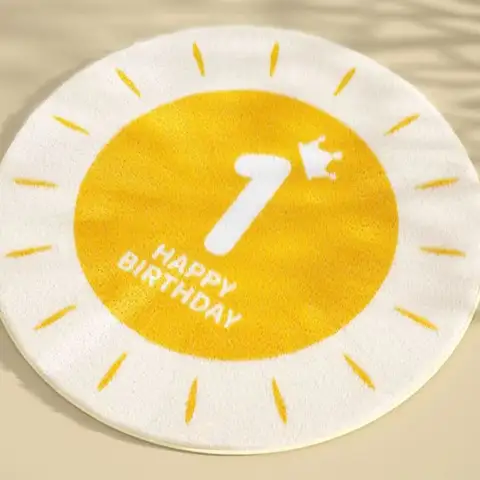 신생아 생일 보름달 사진 카펫, 원형 바닥 매트, 백일 기념일 사진 촬영 소품, 아기 기념품 매트, 100cm