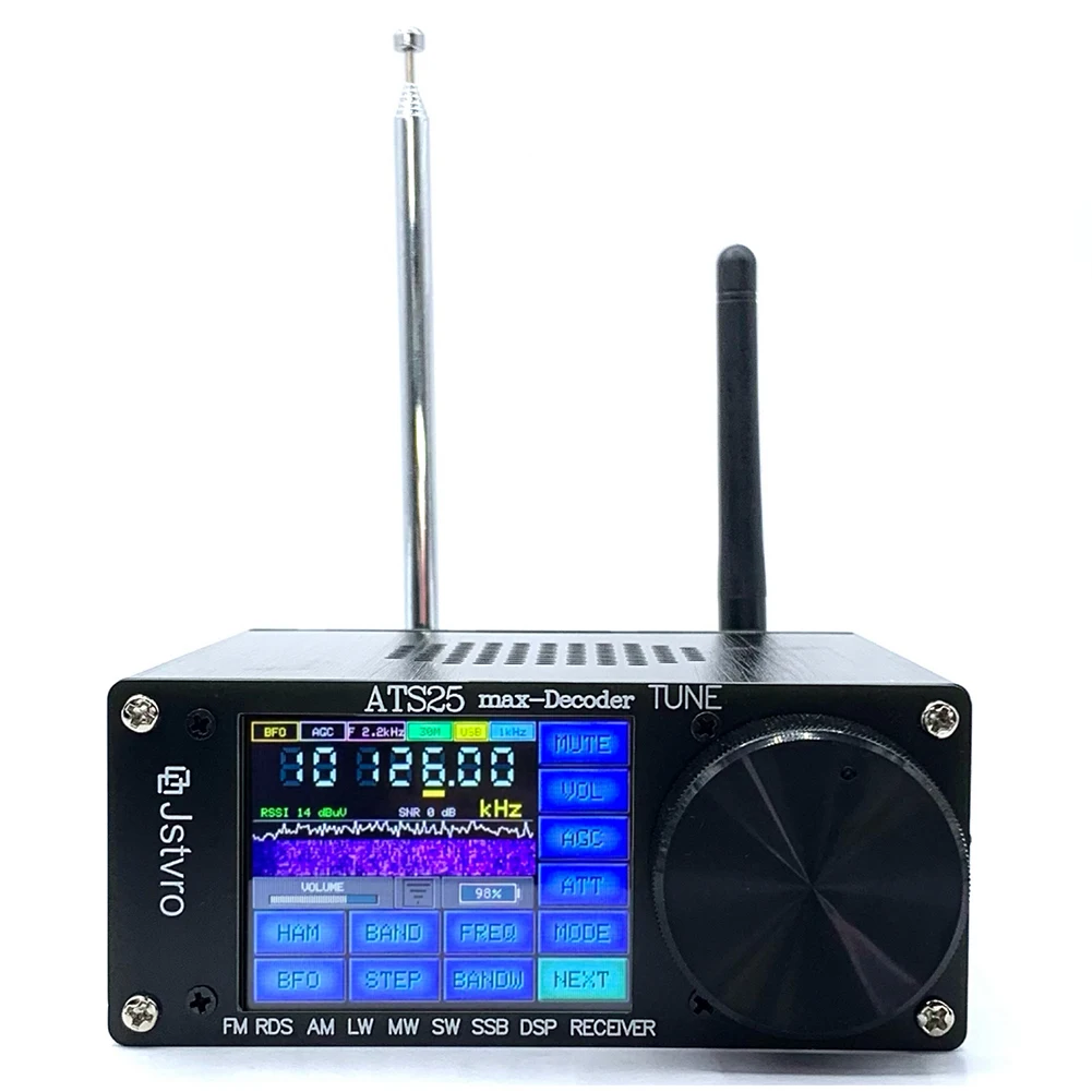 SI4732 ATS-25 Max-Decoder Radio Receiver WiFi Function All Full Bands Receiver 3000mA Lithium Battery 2.4 Inch Touching Screen