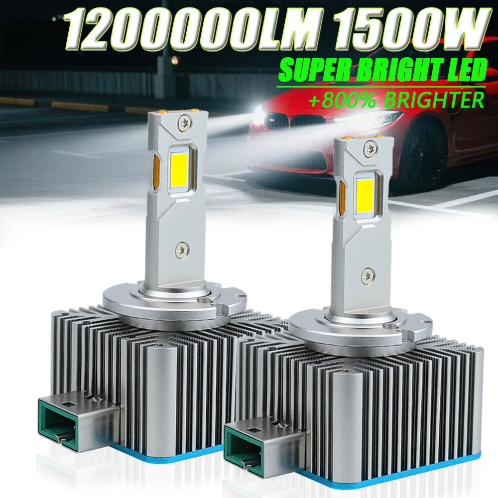 

D1S D3S Светодиодные фары 1:1 Ксенон D2S D4S D1R D3R D2R D4R D8S Супер яркий налобный фонарь 6000K Canbus без ошибок Двусторонний чип CSP