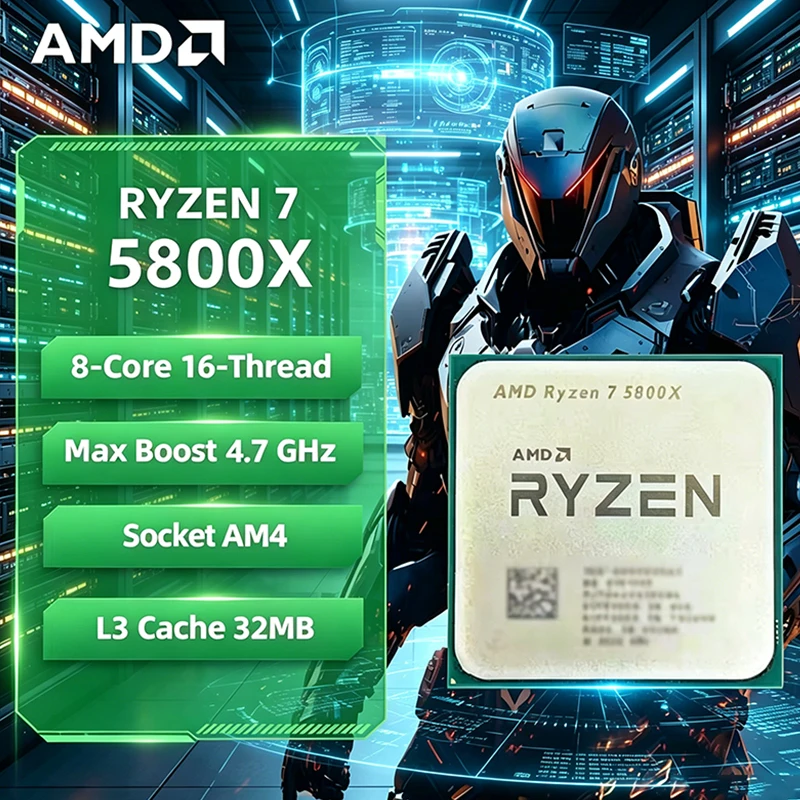 

AMD Ryzen 7 5800X AMD R7 5800X CPU 8-Core 16-Thread 3.8GHz Unlocked Desktop Processor Socket AM4 Gaming CPU Without Package
