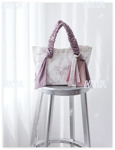 

Японский нишевый дизайн, маленький бант с принтом, толстые холщовые сумки, женская большая вместительная плиссированная сумка-тоут, повседневная сумка на плечо для покупок