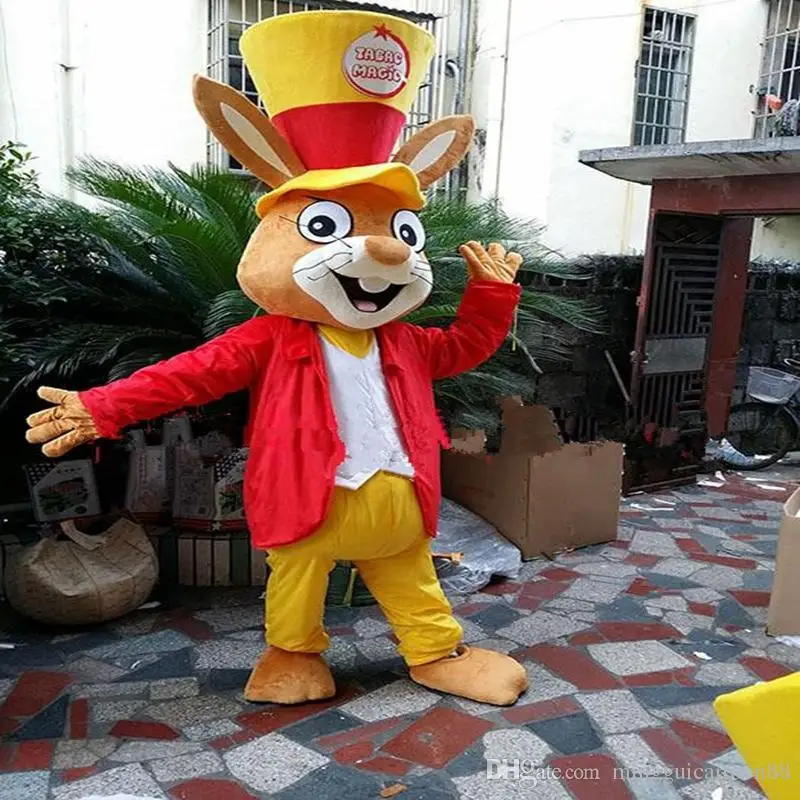 

New Adult Cute Deluxe Red Rabbit Party Mascot Costume Christmas Fancy Dress Halloween Mascot Costume Free Ship