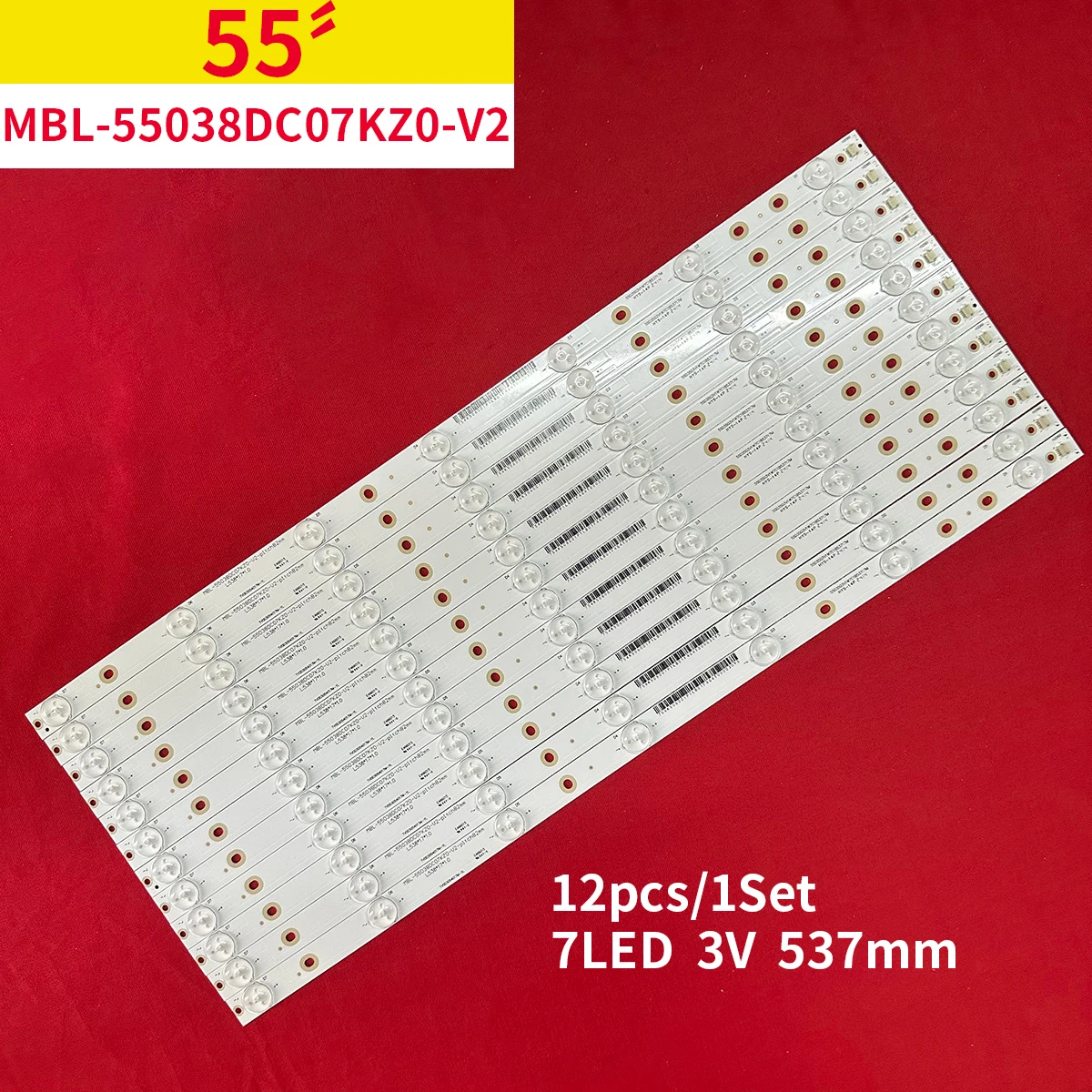 

12PCS 536MMLED Backlight Strip For S55EA A05EA MBL-55038DC07KZ0-V2 HL-3F550A28-0701S-01