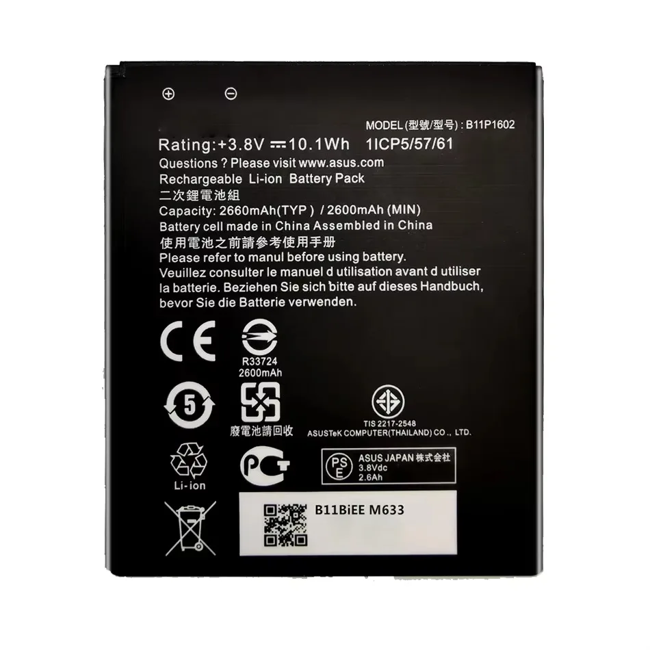 B11P1428 Battery for ASUS ZenFone Go 4.5 5 5.5 TV/Max M1 M2 Pro M1 6.1/V Live ZB450KL X009DB ZB452KG ZE620KL Mobile Phone