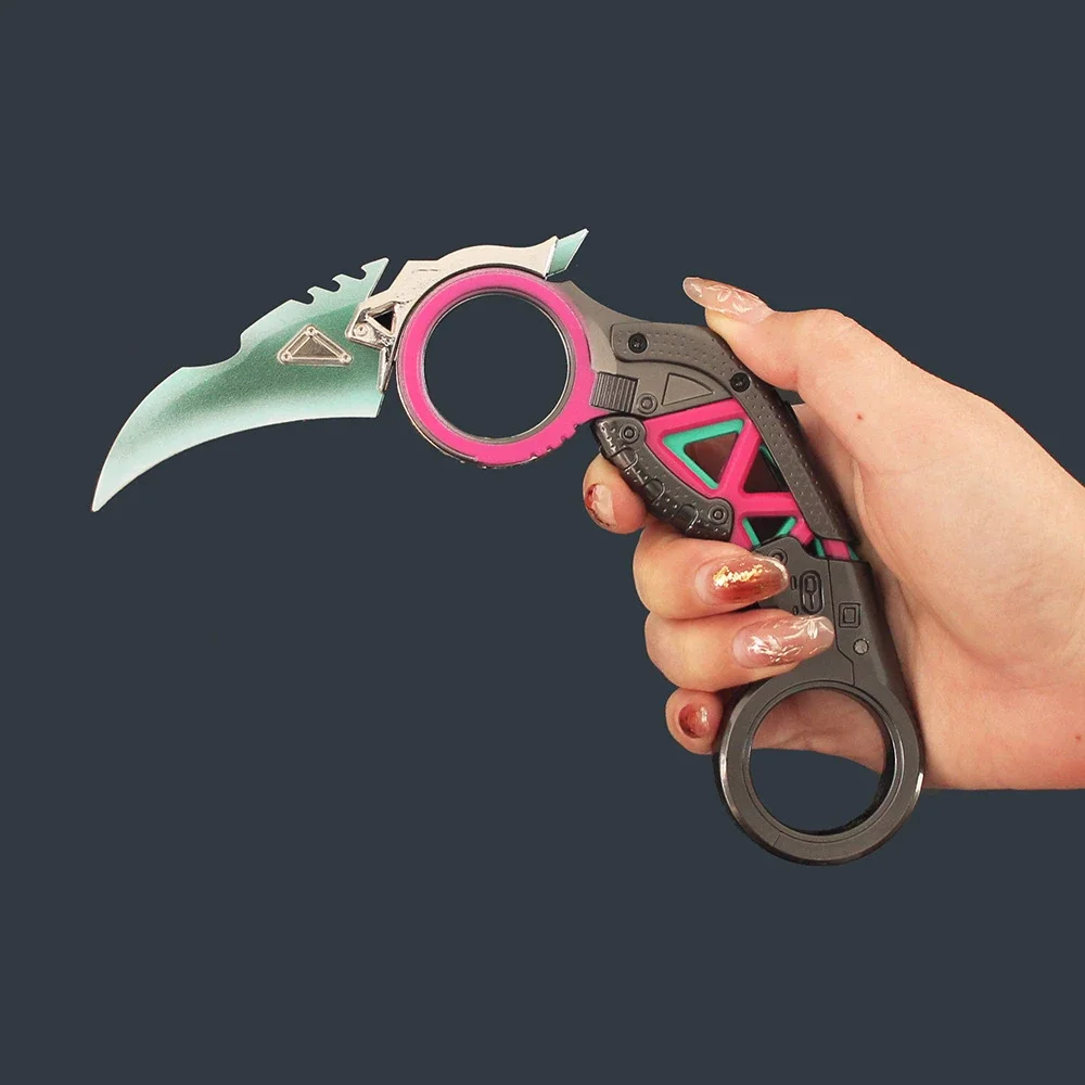 Apex jogo periférico 18cm arma raptor garra neon karambit faca samurai espada modelo de metal casa desktop ornamento presente brinquedos
