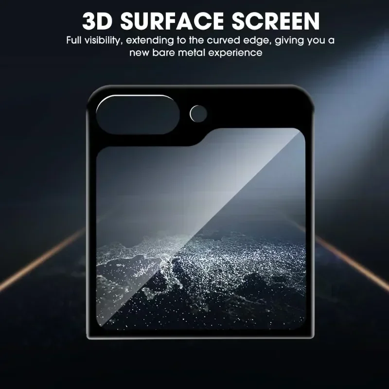 3D Curved Full Coverage Screen Protector for Samsung Galaxy Z Flip 6 5 Flip6 Outer Protective Film Camera Lens Tempered Glass