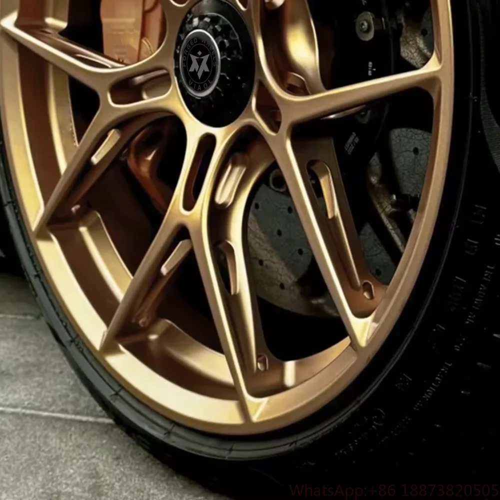 

Rose Gold Forged 8j -12j Aluminum Alloy Wheel Rim Center Lock Concave Design 20mm-30mm for Por&sche 992 911 TurboS Passenger Car