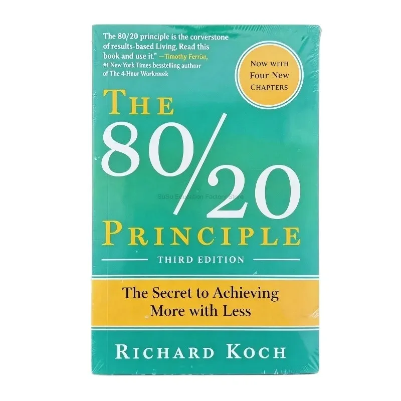 2 Books Set The 80/20 Principle + Power of Positive Thinking Self Improvement English Paperbacks