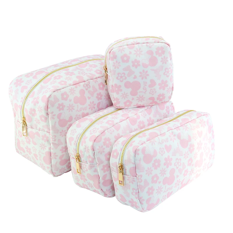 New Casual Pink Pattern Love Storage Bag Can Be Used For Cosmetic Storage Bag Stationery Storage Bag Luggage Storage Bag