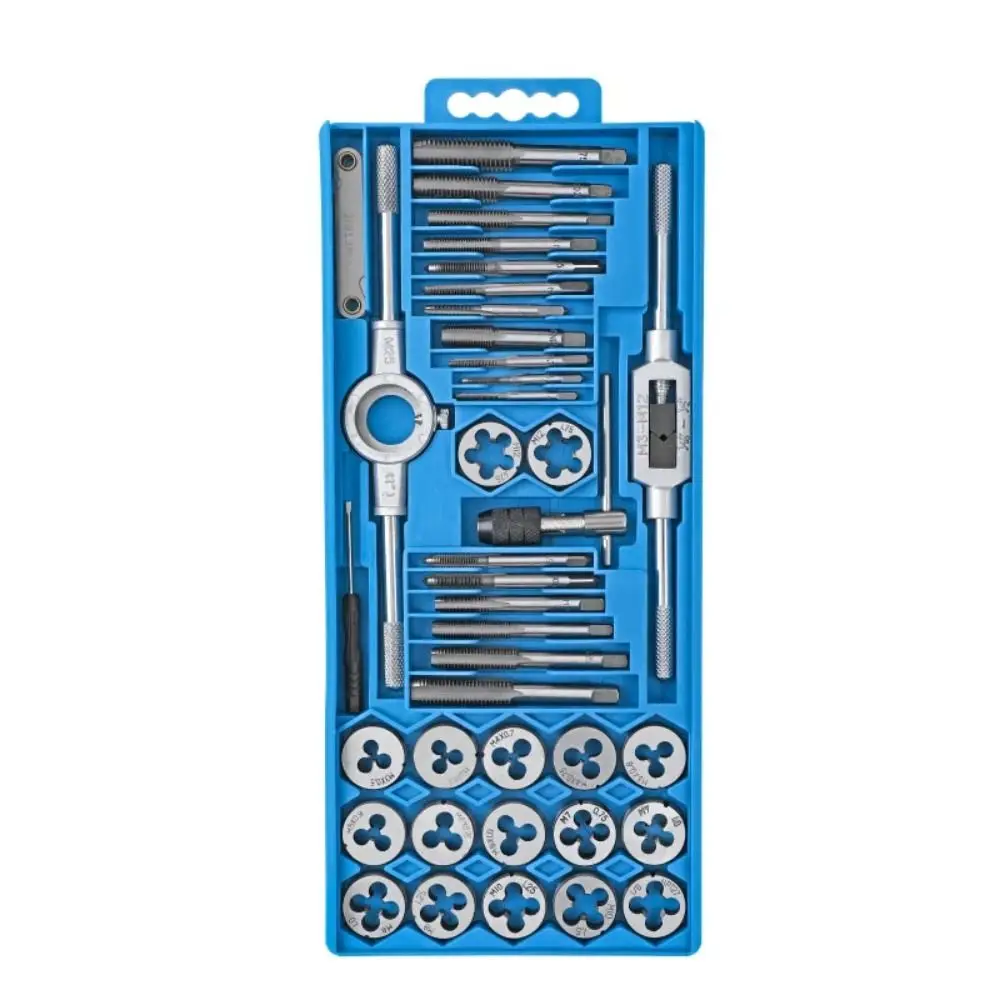 M3-M12 Screw Hand Tap and Die Set Thread Plugs High Hardness Round Die Reamer Metric Wear-resistant Hand Tap Wrench