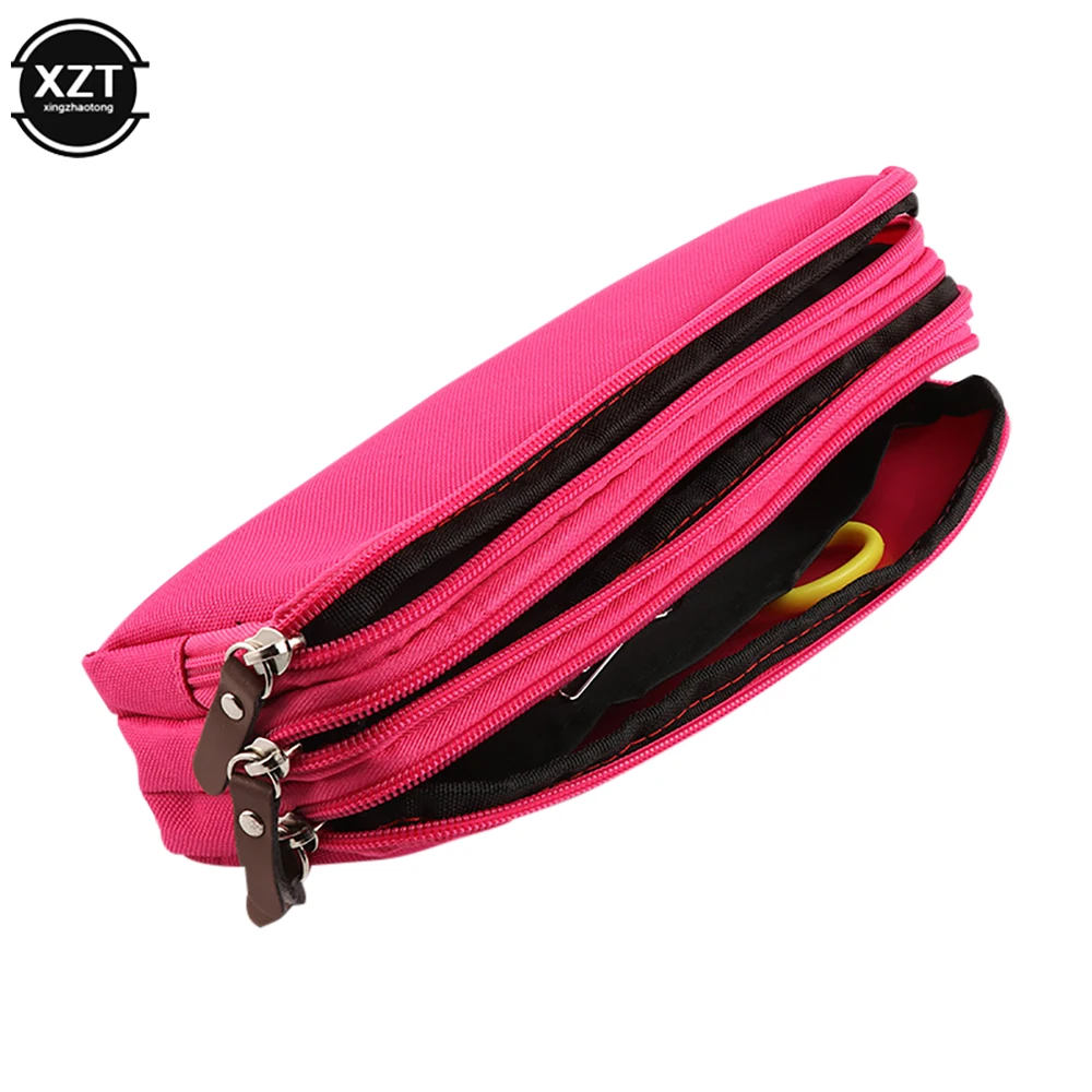 3 Zippers Pencil Case School Stationery Supplies Korean Style Stationery Large Capacity Pencil Pouch Estuche Kalemlik Pencilcase