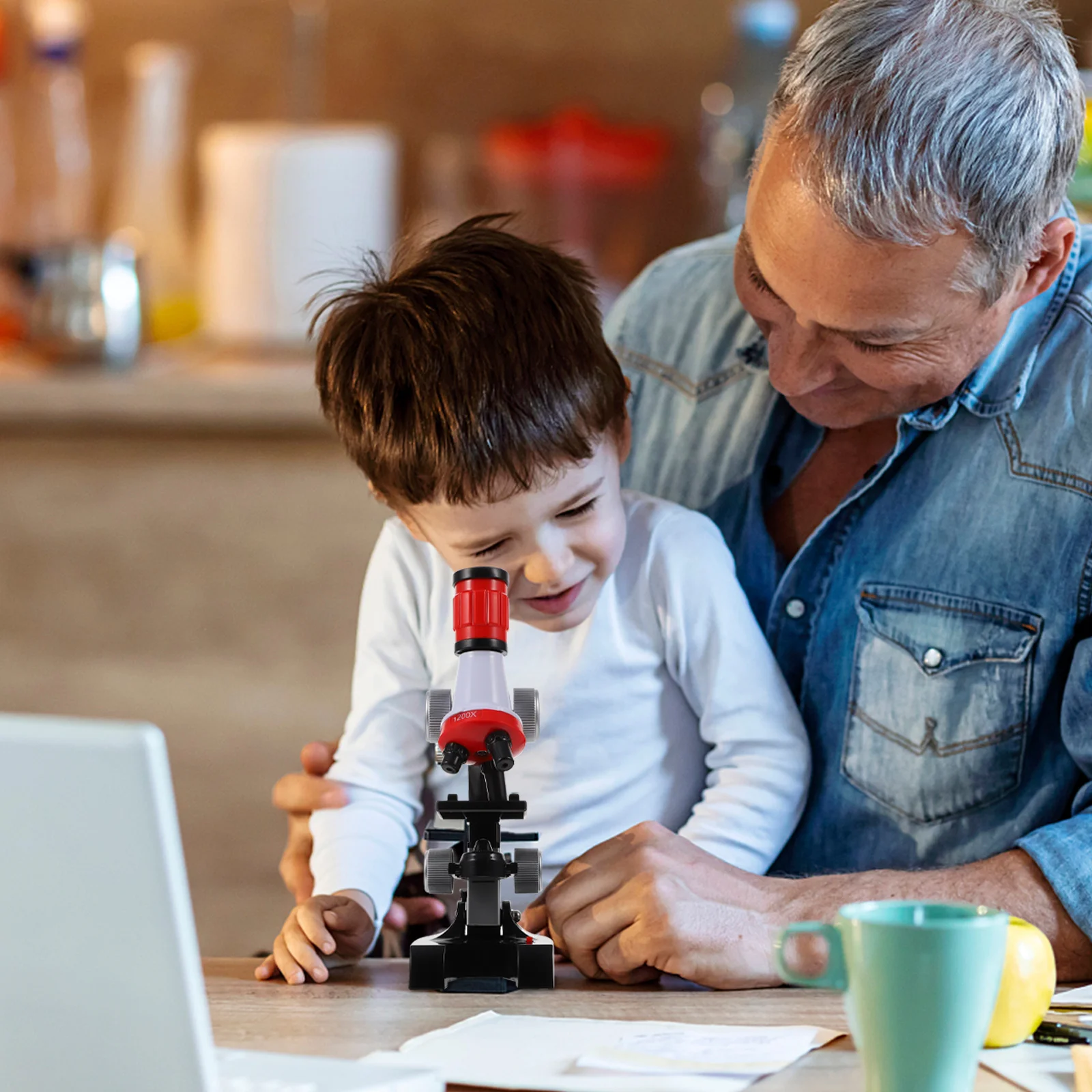 1Set Children Microscope Biological Educational Plastic Scientific Early Learning Experimental Teaching Supply Observation