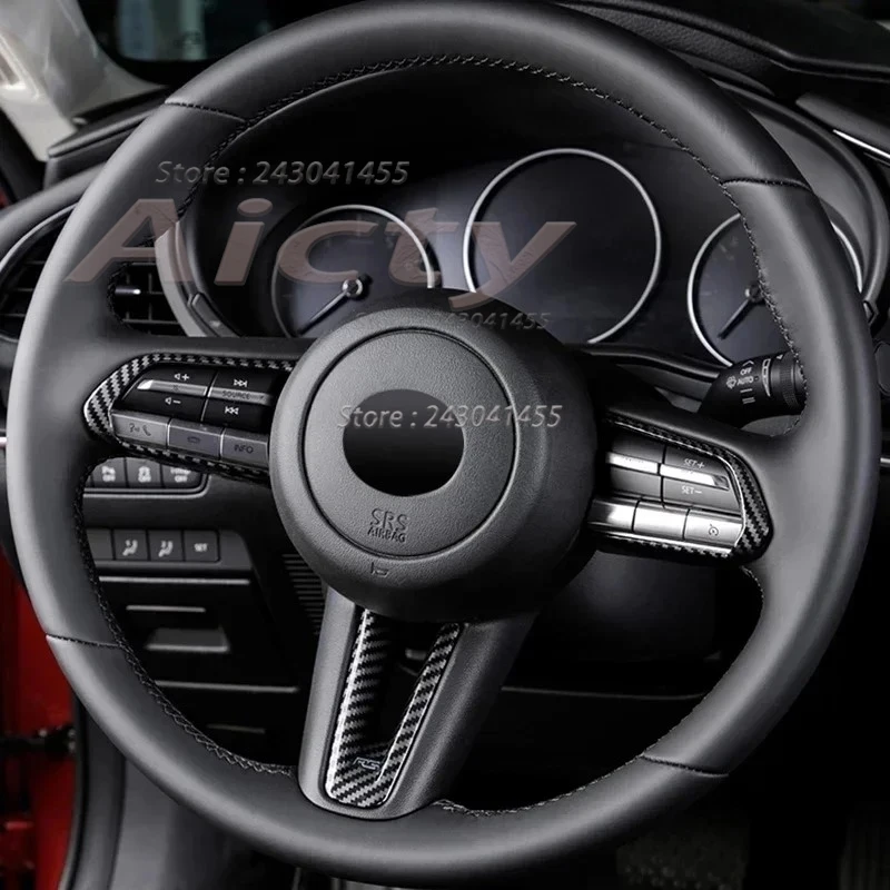 For Mazda 3 Axela BP CX-30 DM cx-50 2024 Steering Wheel Trim Circle Sequins Ring Cover Button Decoration Accessories