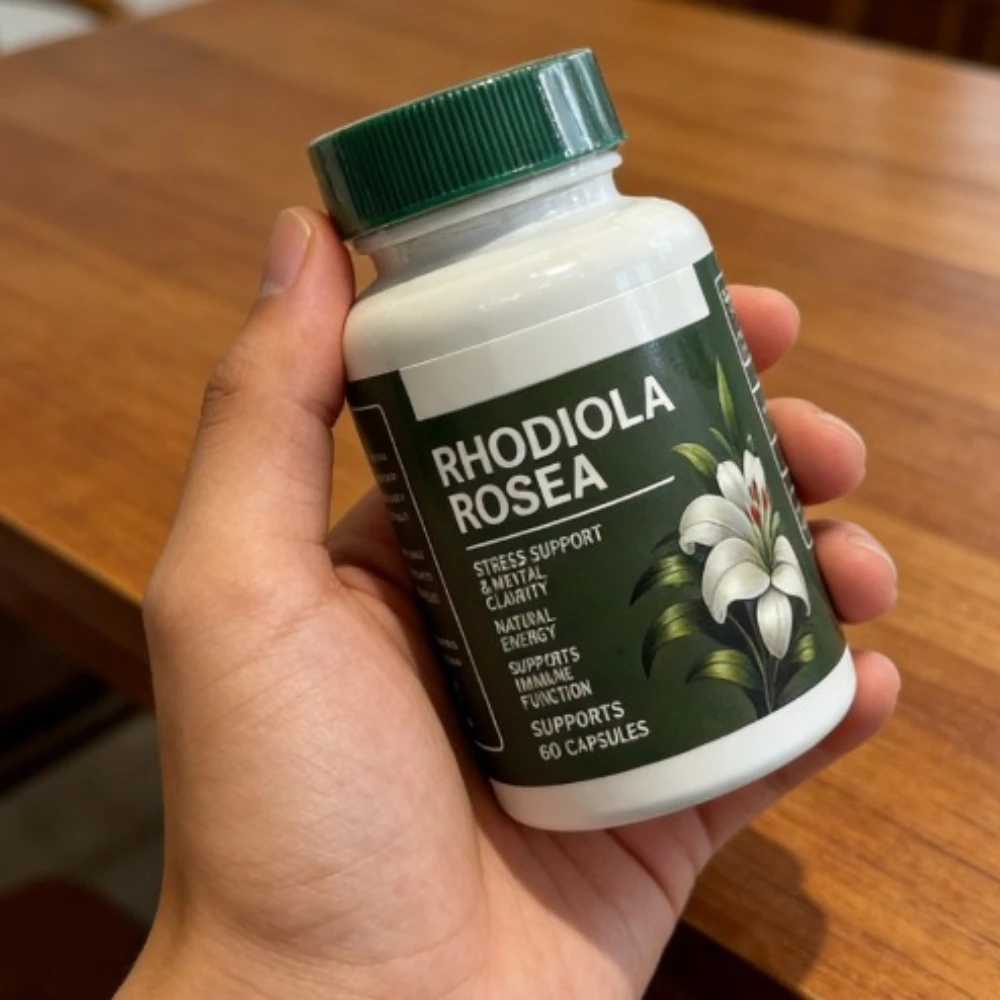 

Rhodiola Rosea Capsules - Replenish Energy, Relieve Stress, Regulate Mood, Focus, Enhance Athletic Performance & Brain Function
