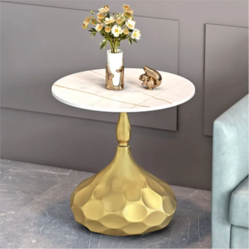 ArtisticLife Simple Fashionable Iron Art Nordic Slate Side Table Light Luxury Modern Small Round Table Free Shipping