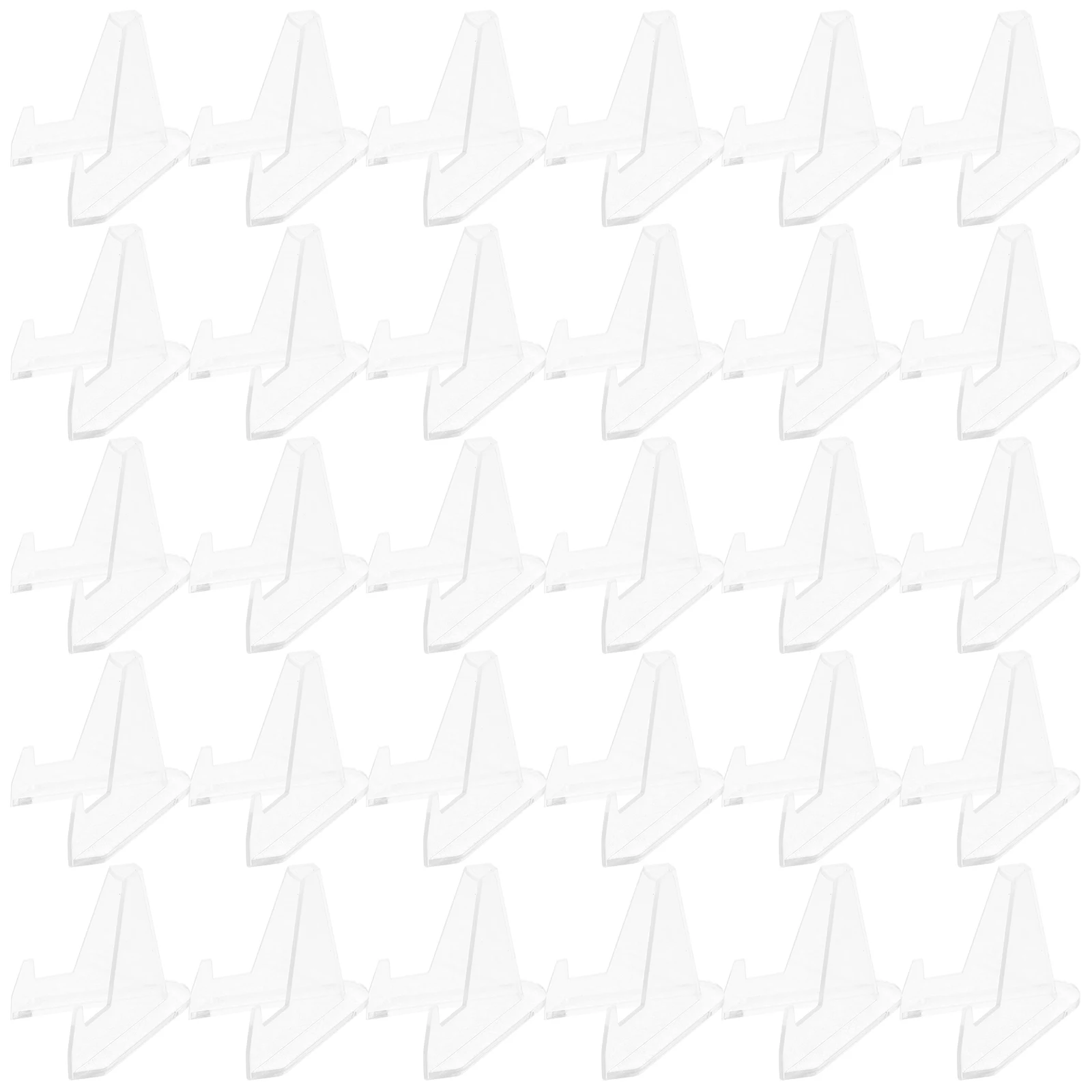 

30pcs Acrylic Plate Bracket Mini Easels Coin Stand Holder Picture Display Easel Table Top Easels For Display Decorative Rack