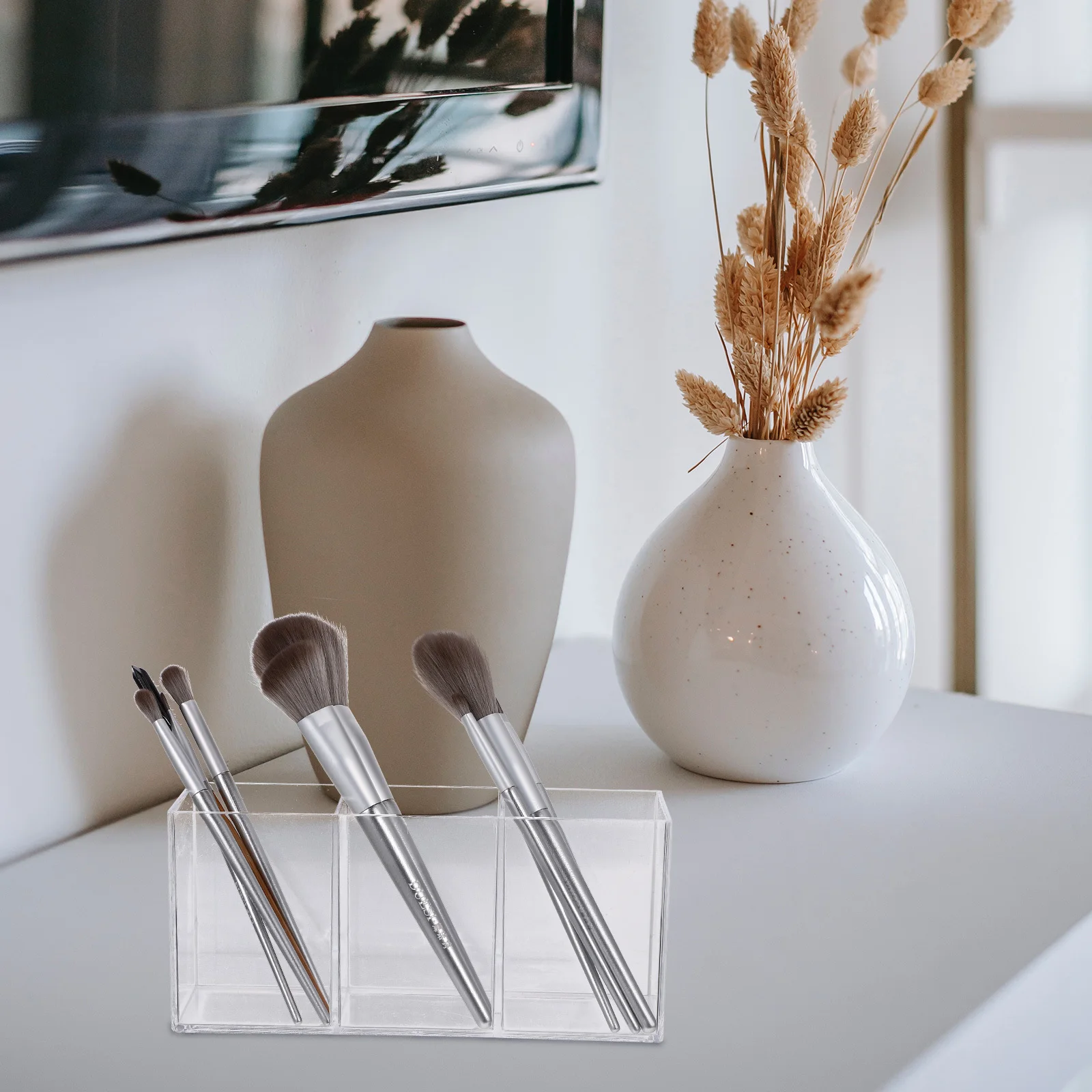 

1Pcs Acrylic Stationery Holder High Quality Makeup Organizer Makeup Brush Storage Box Lipstick Case Desktop Storage Container