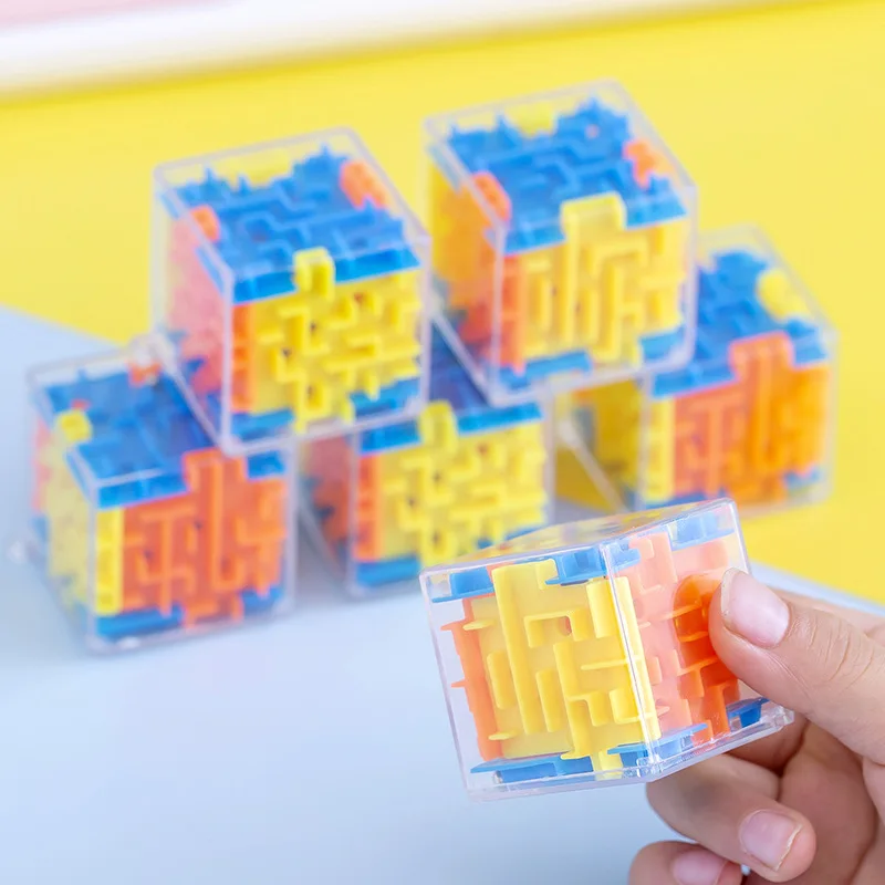 5Pcs 3D Maze Mini Magic Cube Puzzle Educational Brain Teasers Toy for Kids Birthday Party Favors Goodie Bag Pinata Fillers