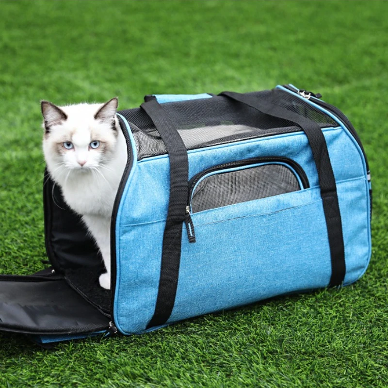 

Portable Pet Bag for Outdoor Activities, Foldable Car Carrying Pet Bag for Dogs and Cats, Breathable Travel Bag for Small Pets