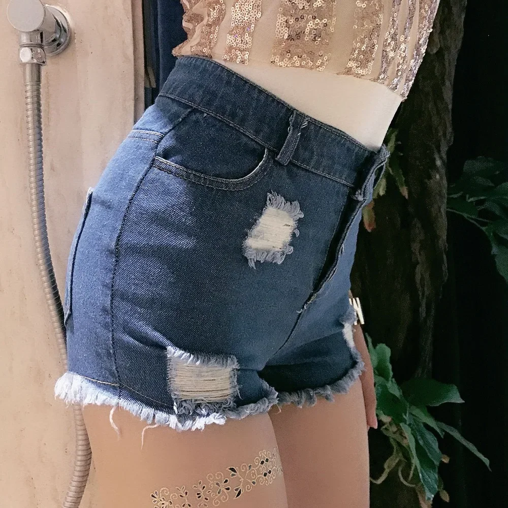 Denim Shorts Women High Waisted Sexy Shorts Summer Micro Mini Jeans Casual Vintage Booty Zipper Fly Female Shorts Mujer