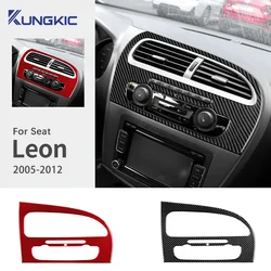 Real Soft Carbon Fiber For Seat Leon León Mk2 1P 2005 2006 2007 2008 2009 2010 2011 2012 LHD RHD Car Instrument AC Panel Sticker