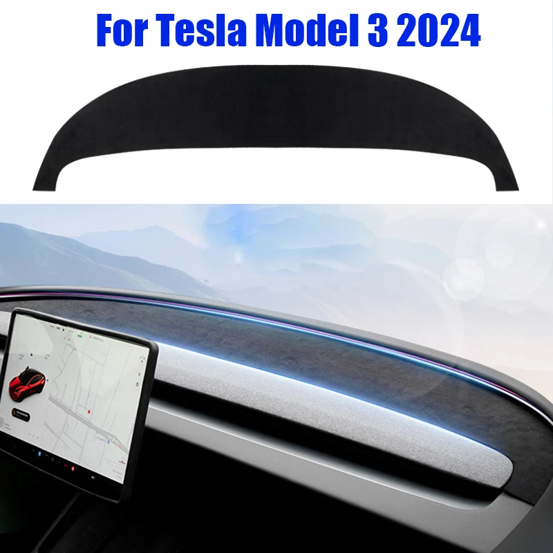 Light Proof Pad for Tesla Model 3+ Dashboard Mat Cover Heat Insulation Protective Pad Sunshade Mats New Model3 Highland 2024