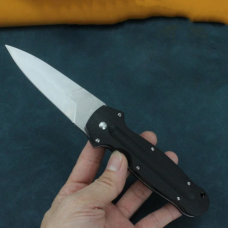 Couteau de Poche Pliant pour Camping en Plein Air, Manche G10, Pêche, html, Sécurité, Défense, Opaque, Outil EDC