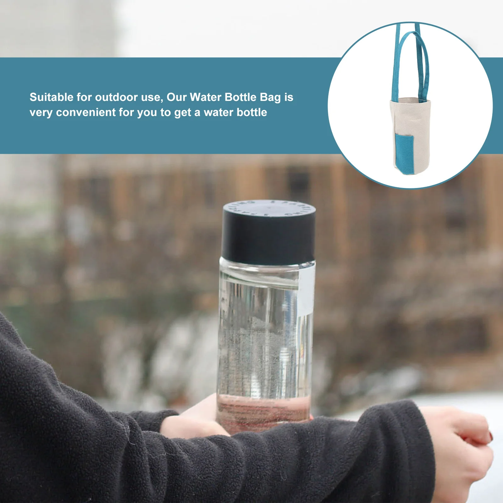 

1pc Coffee Cup Protection Cover Portable Water Holder Outdoor Bottle Carrier Bag Water Bottle Sleeve For Camping Travel