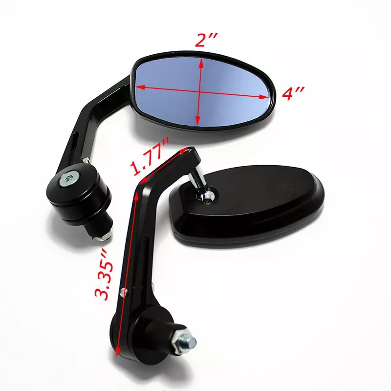 2PCS Motorcycle Rearview Mirrors CNC Motorcycle Bar End Black Rearview Side Mirror For Triumph Speed Triple Street 675 1050