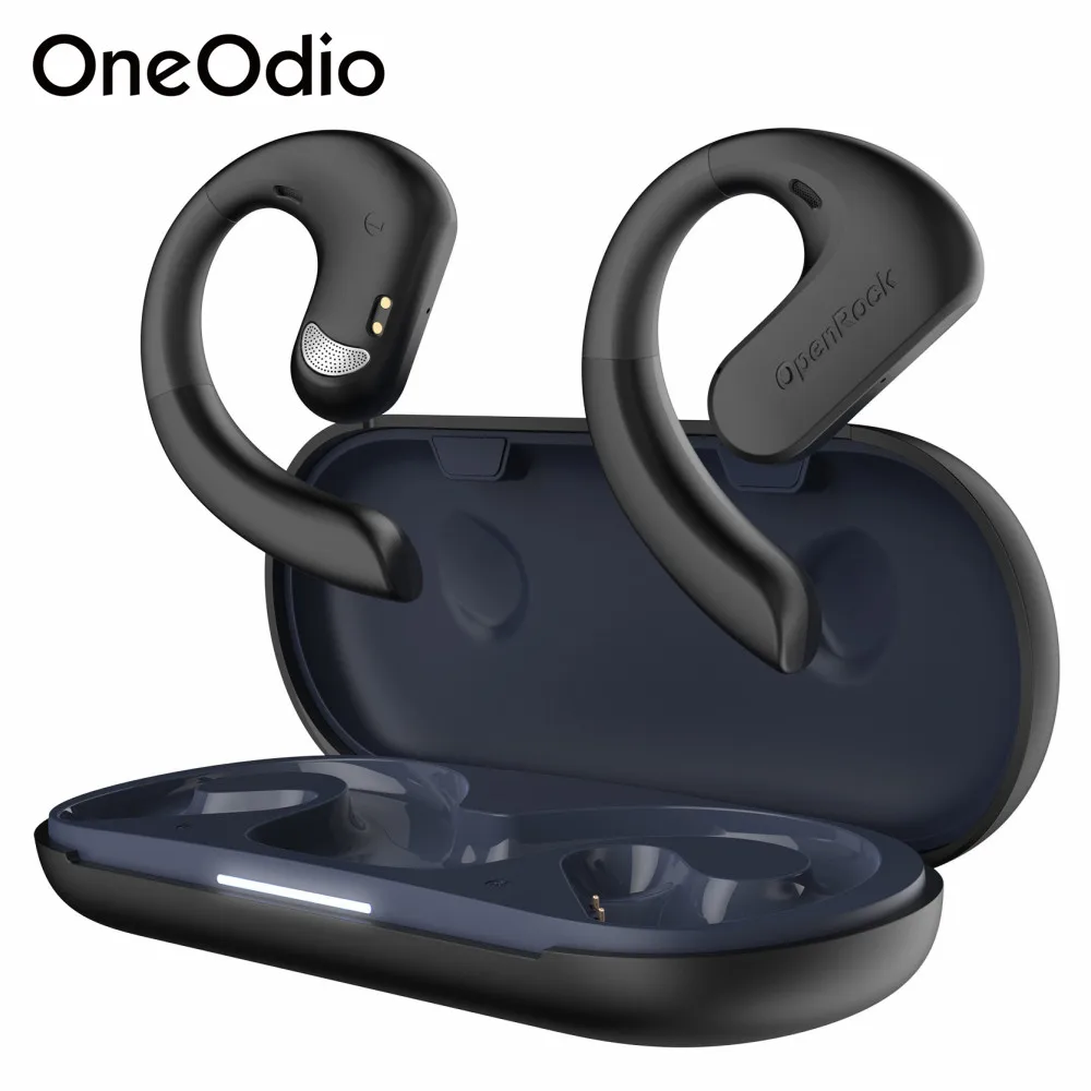 Oneodio-OpenRock S Open-Ear Bluetooth 5.3 Earphones, Air Conduction Wireless Headphones, 2 Mode Sports Earbuds, 4 AI Mics TWS