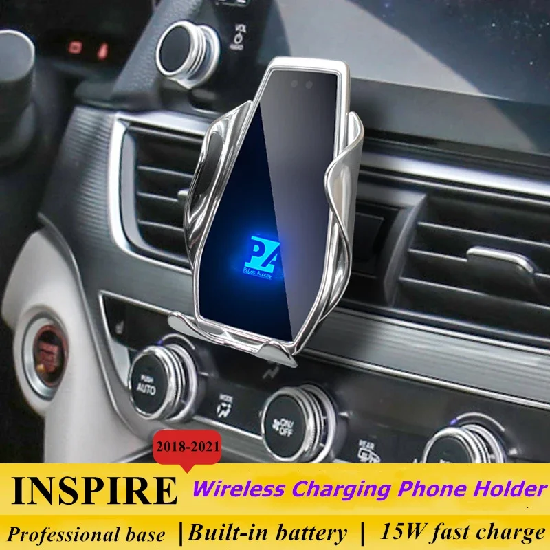 

2018-2021 For Honda Inspier Phone Holder Wireless Charger Car Mobile Phones Mount Navigation Bracket GPS Support 360 Rotating