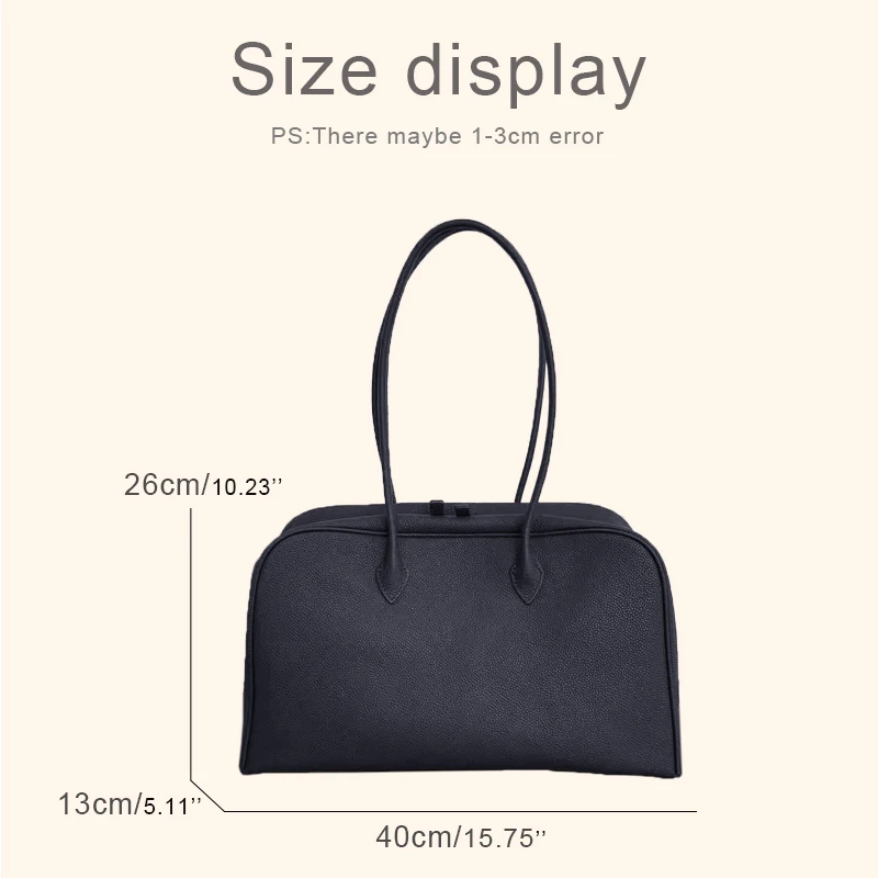 Genuine Leather Tote Bags For Women Luxury Designer Handbags And Purses 2025 New In Cowhide Lychee Texture Elena Grain Shoulder