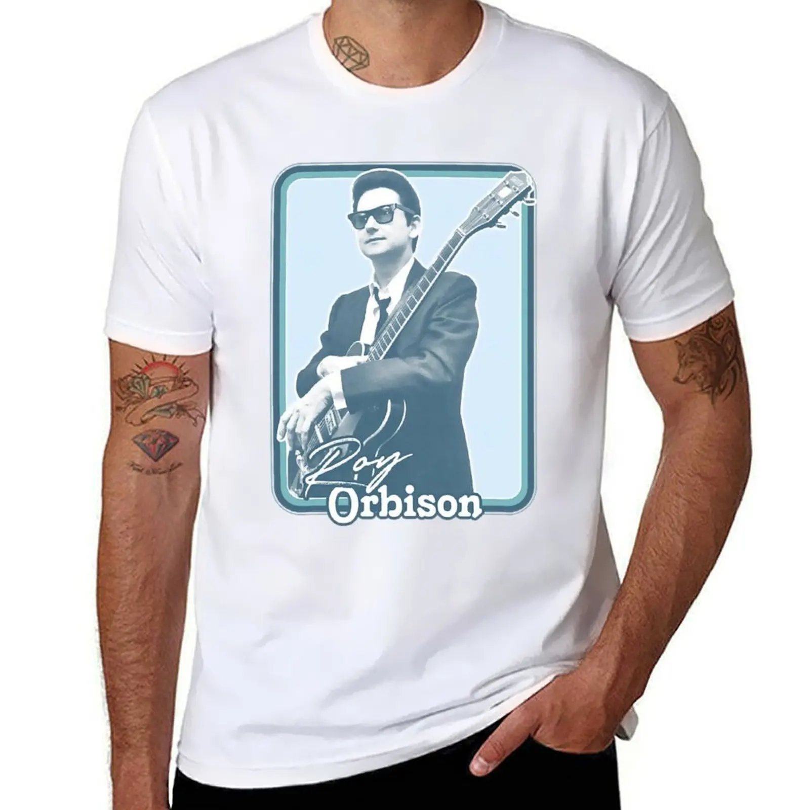 

Roy Orbison Vintage Aesthetic Design Fan Art T-Shirt t shirts with prints funny t shirts man T-Shirt