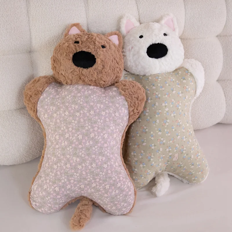 

Очаровательная плюшевая подушка-щенок вест-хайленд-уайт-терьер, милая мультяшная мягкая игрушка-животное, кукла-подушка, декор для комнаты, подарок на день рождения