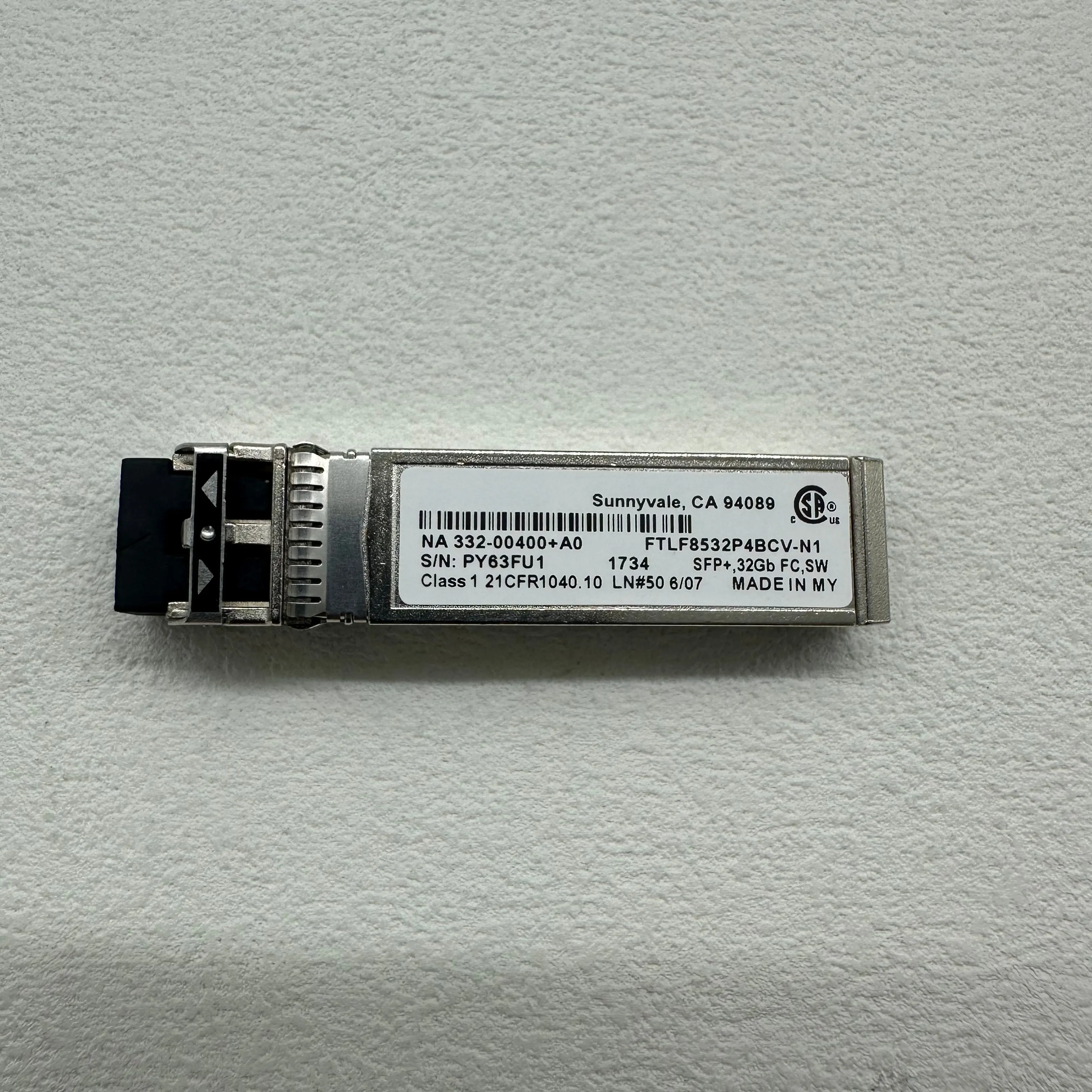 

FTLF8532P4BCV-N1 32G FC SFP+ 850nm 100m LC MMF Transceiver Module