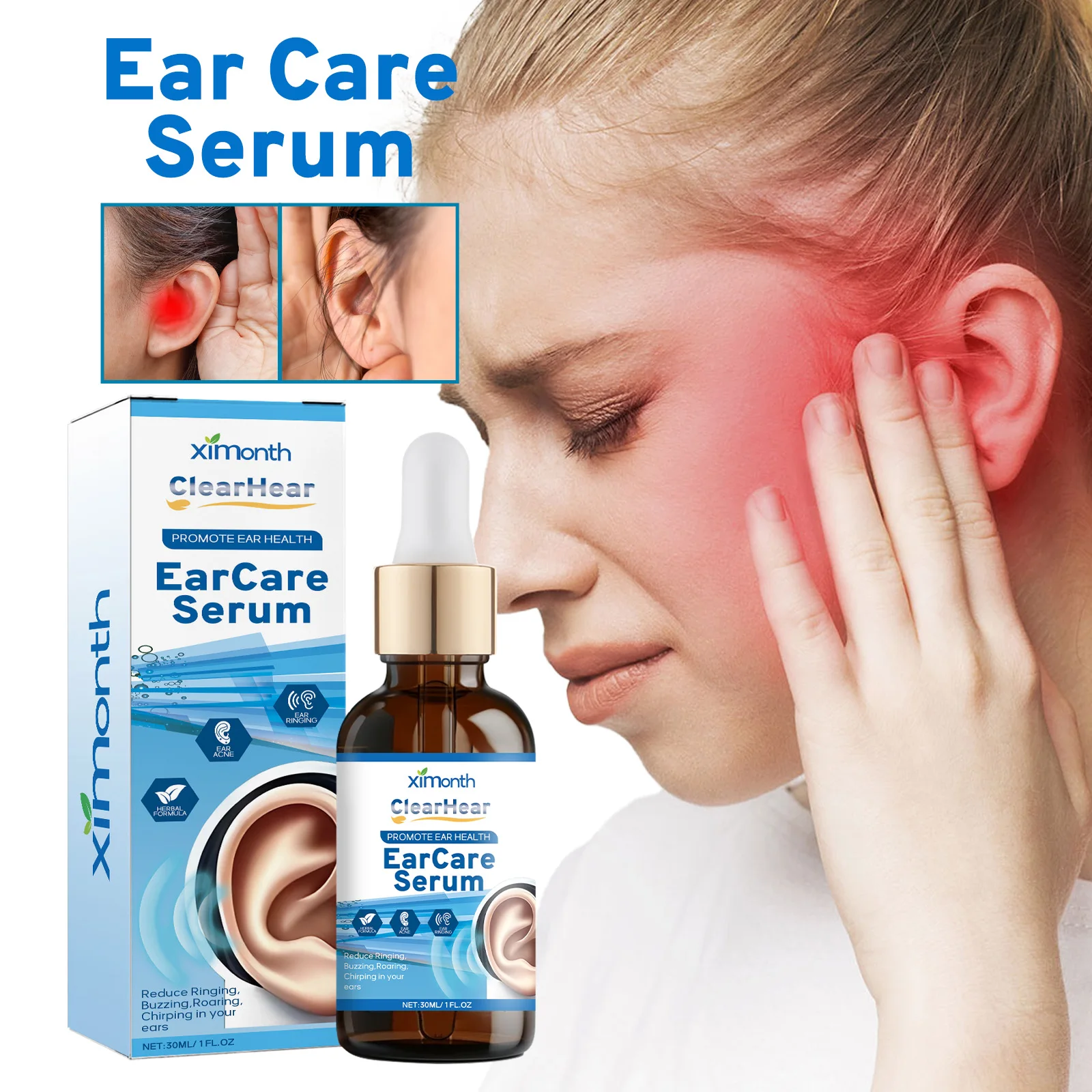 Tinnitus Treatment Drops Helps Reduce Ear Ringing And Buzzing Sensations Calms Ear Pain Ear Wellness Improves Listening Clarity