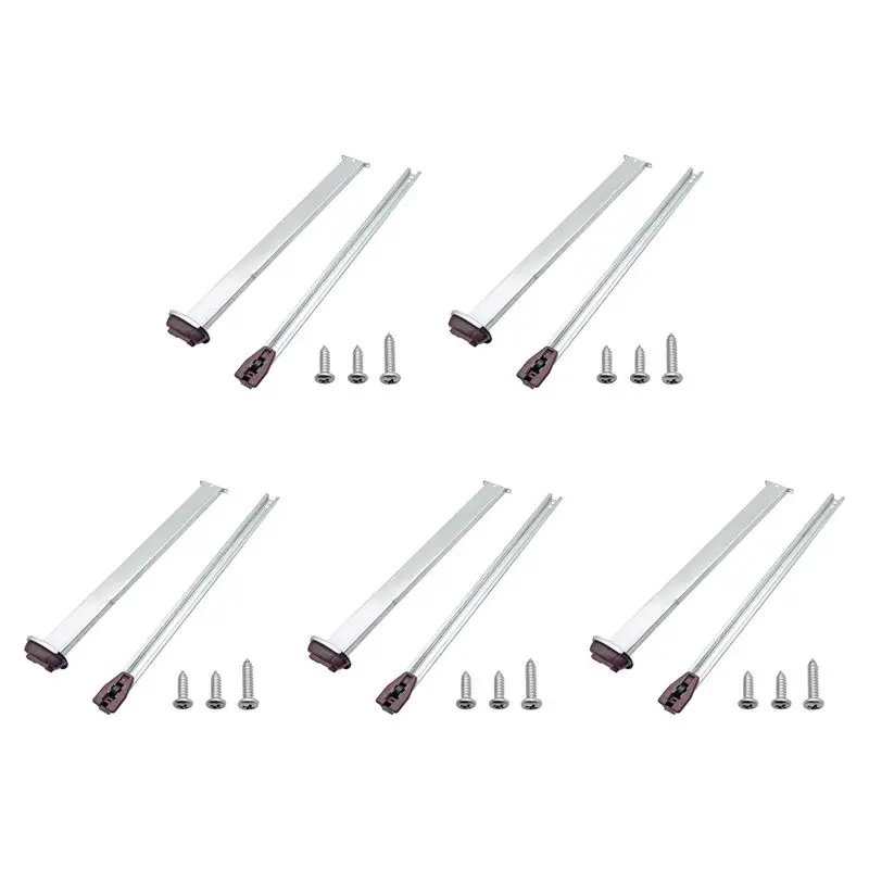 

ABWR-5X Metal Drawer Slide For Various Dressers And Nightstands, Drawer Track And Rail Kit With Metal Support Plate